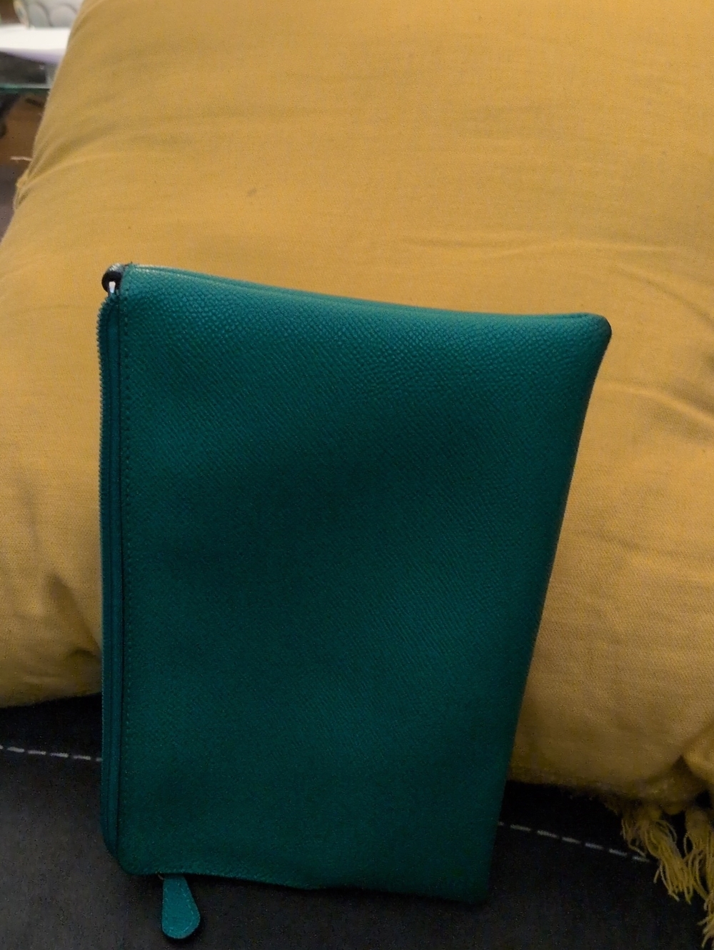 Coach Teal Zip Cosmetic Pouch